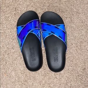 Blue/Purple Holographic Pink Slides